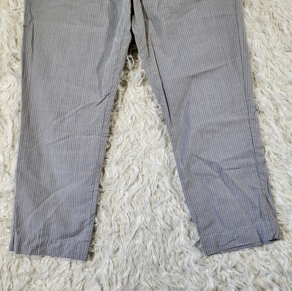 THE RESORT CO Seersucker Trousers Sage – Gray Striped Pants Mens Small - Picture 5 of 16